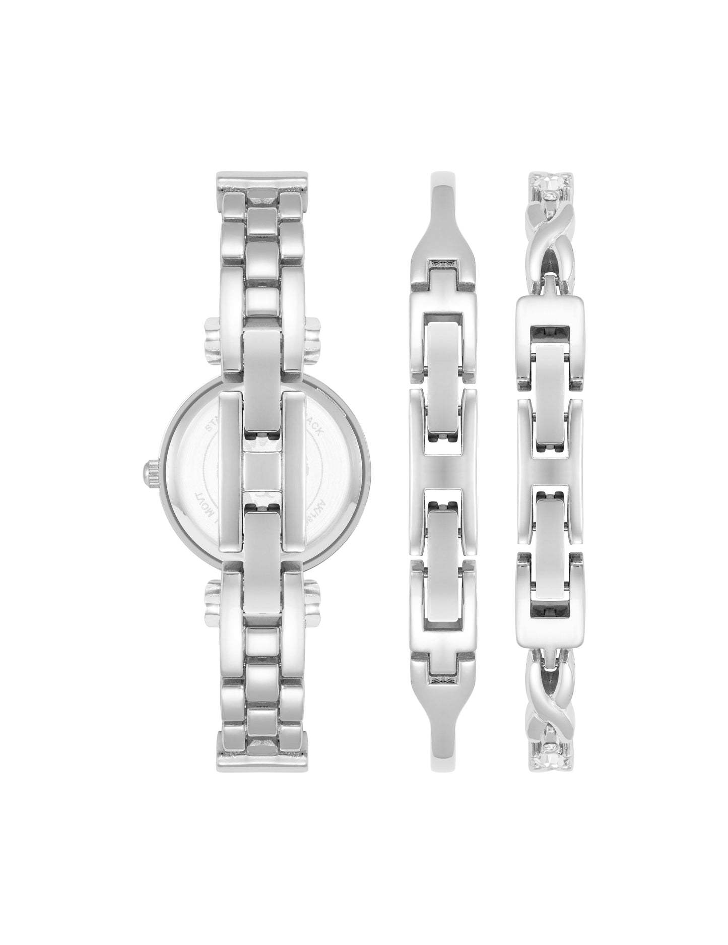Anne Klein Watch & Bracelet Set with Crystal Accents