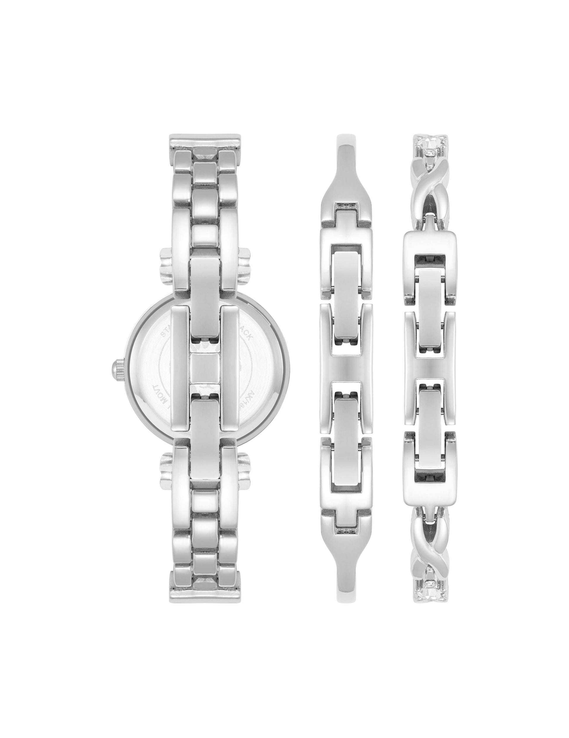 Anne Klein Watch & Bracelet Set with Crystal Accents
