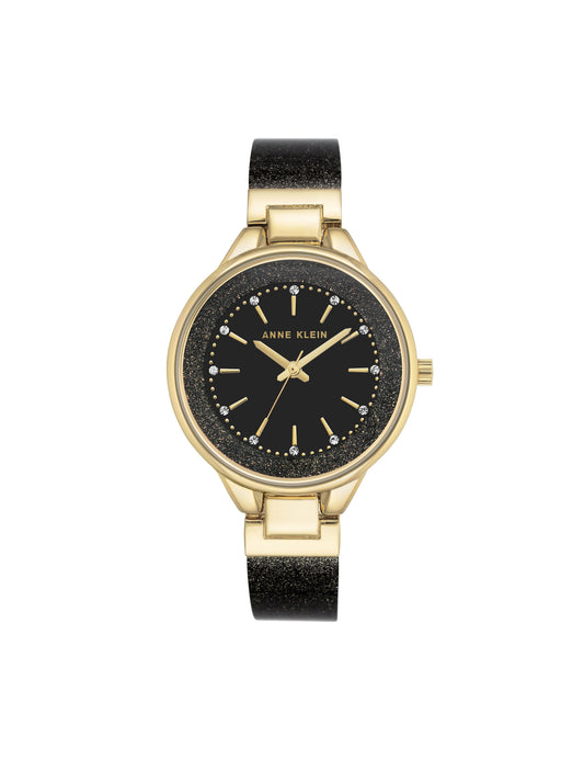 Anne Klein Glitter Resin Bangle Wristwatch