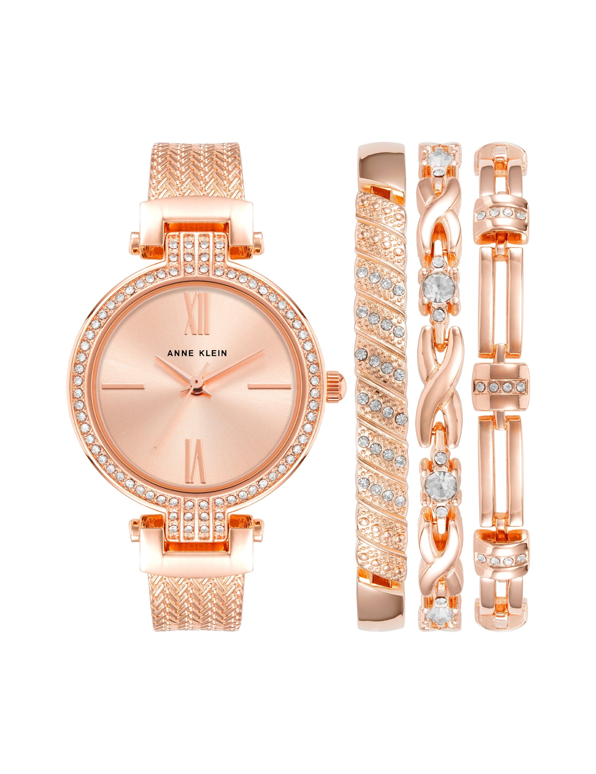 Anne Klein Showstopper Watch & Bracelet Set