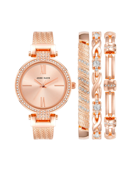 Anne Klein Showstopper Watch & Bracelet Set