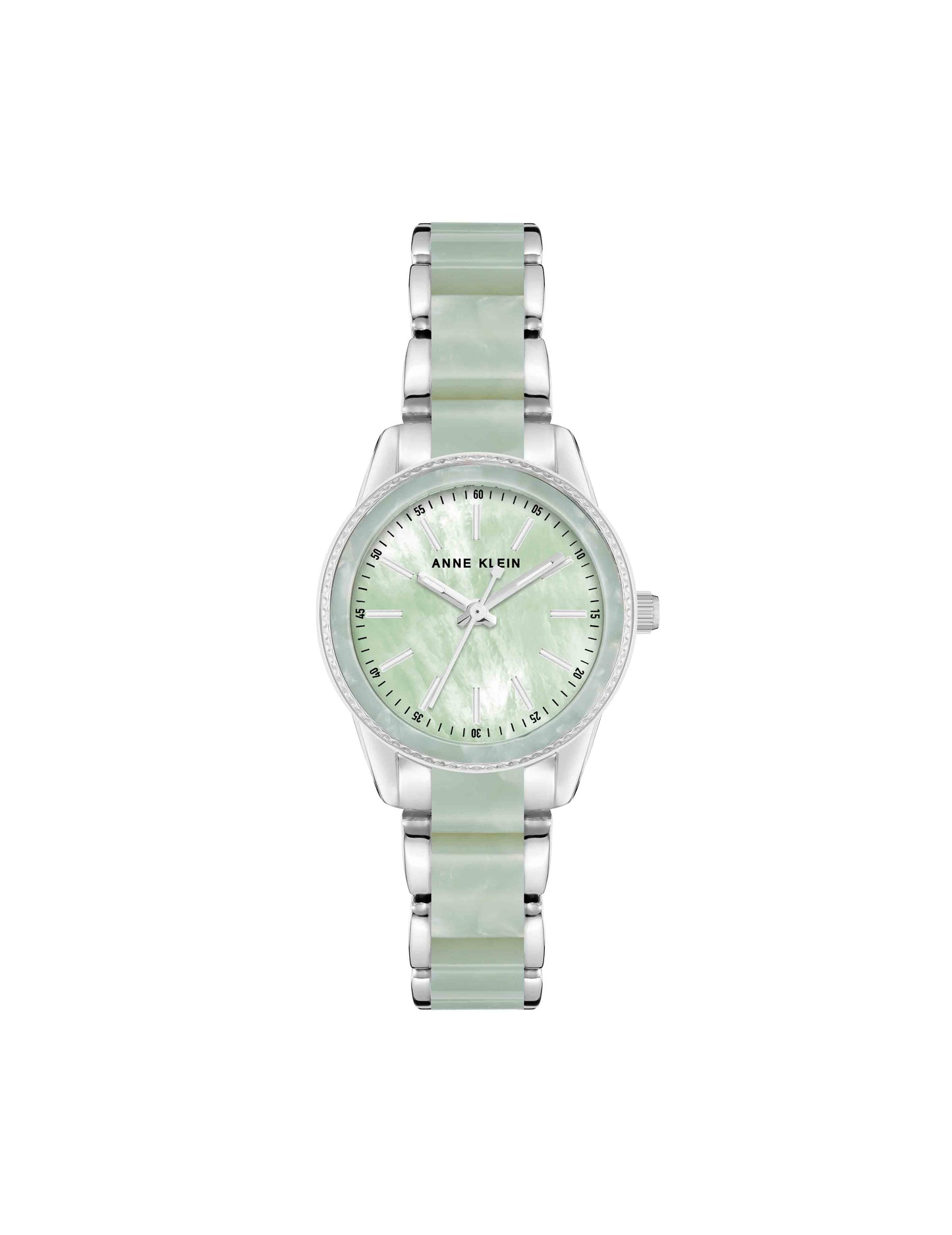 Anne Klein Pearlescent Resin Link Bracelet Watch