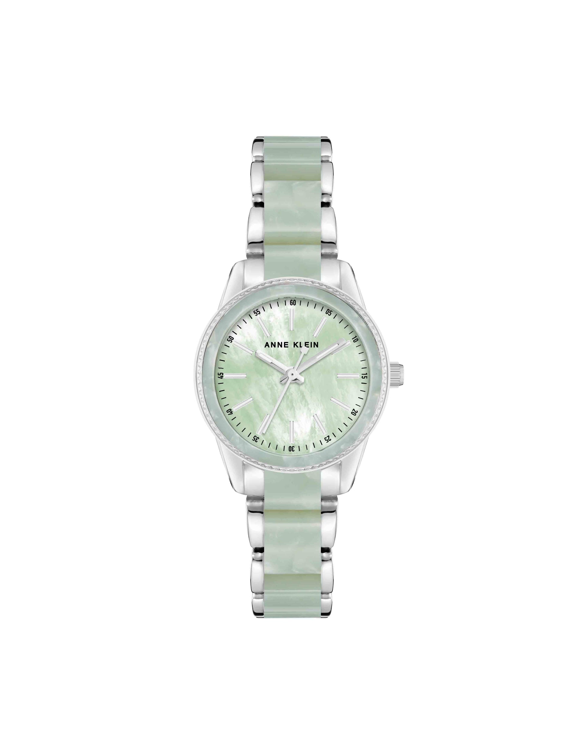 Anne Klein Pearlescent Resin Link Bracelet Watch