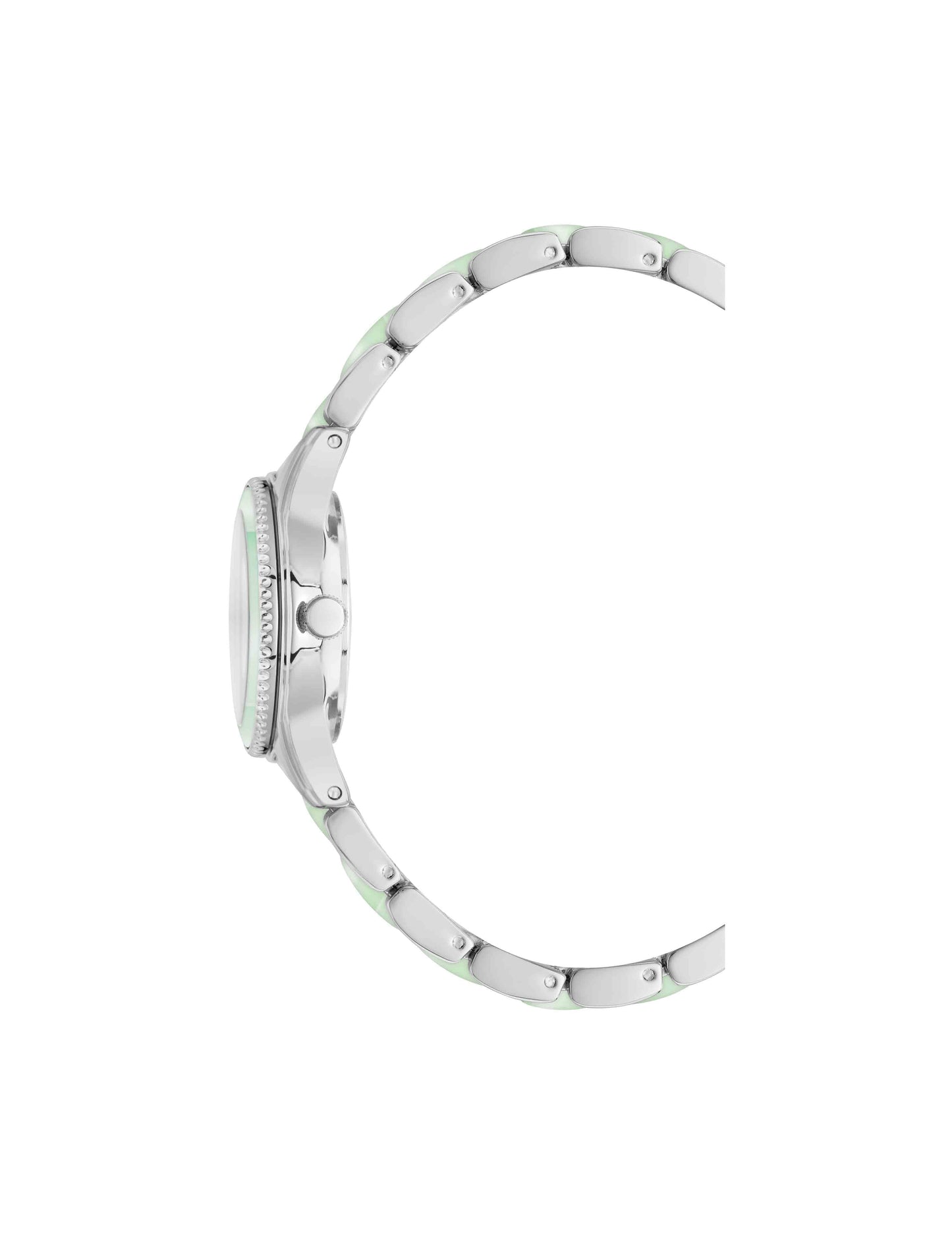 Anne Klein Pearlescent Resin Link Bracelet Watch