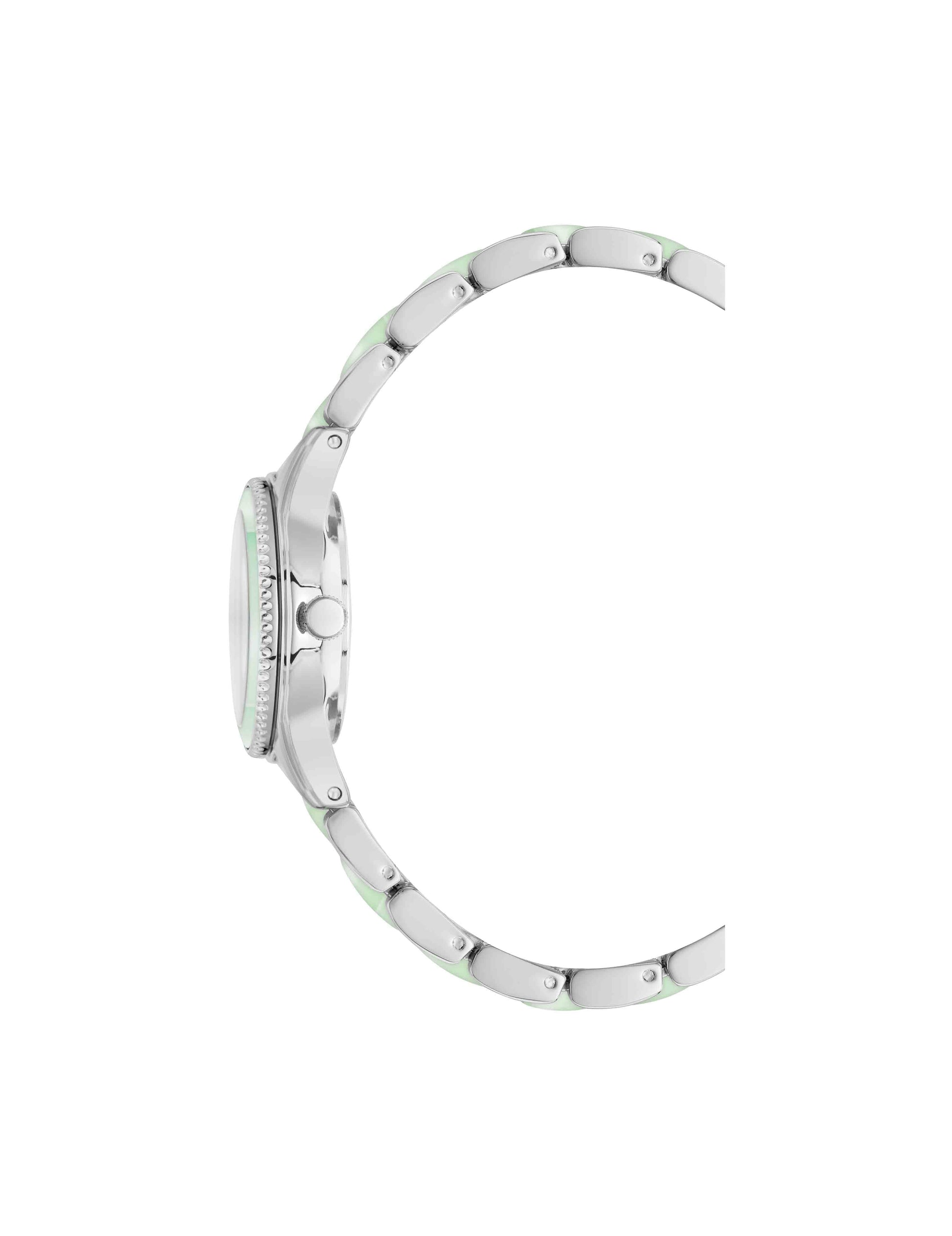 Anne Klein Pearlescent Resin Link Bracelet Watch