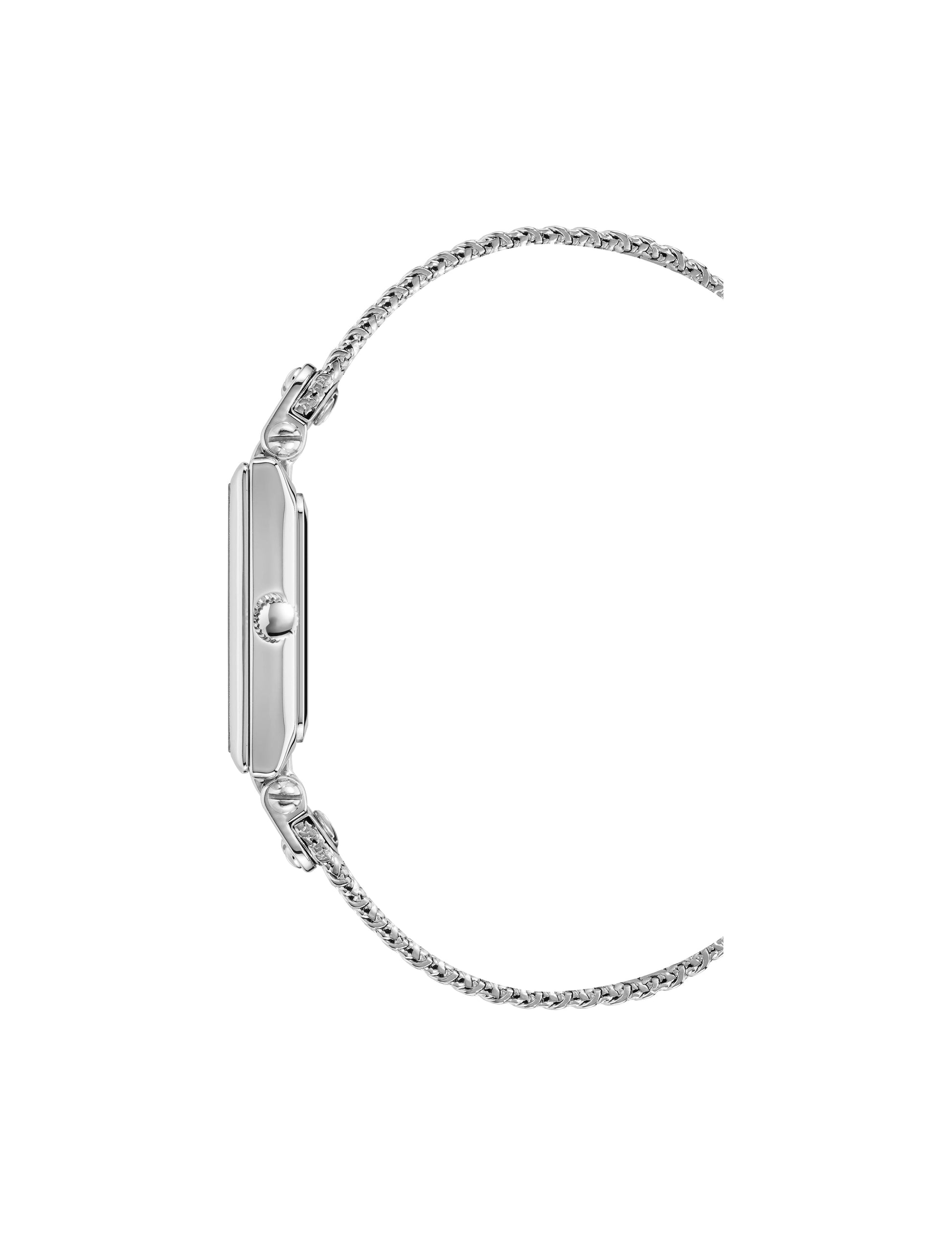 Anne Klein Rectangular Case Mesh Bracelet Watch