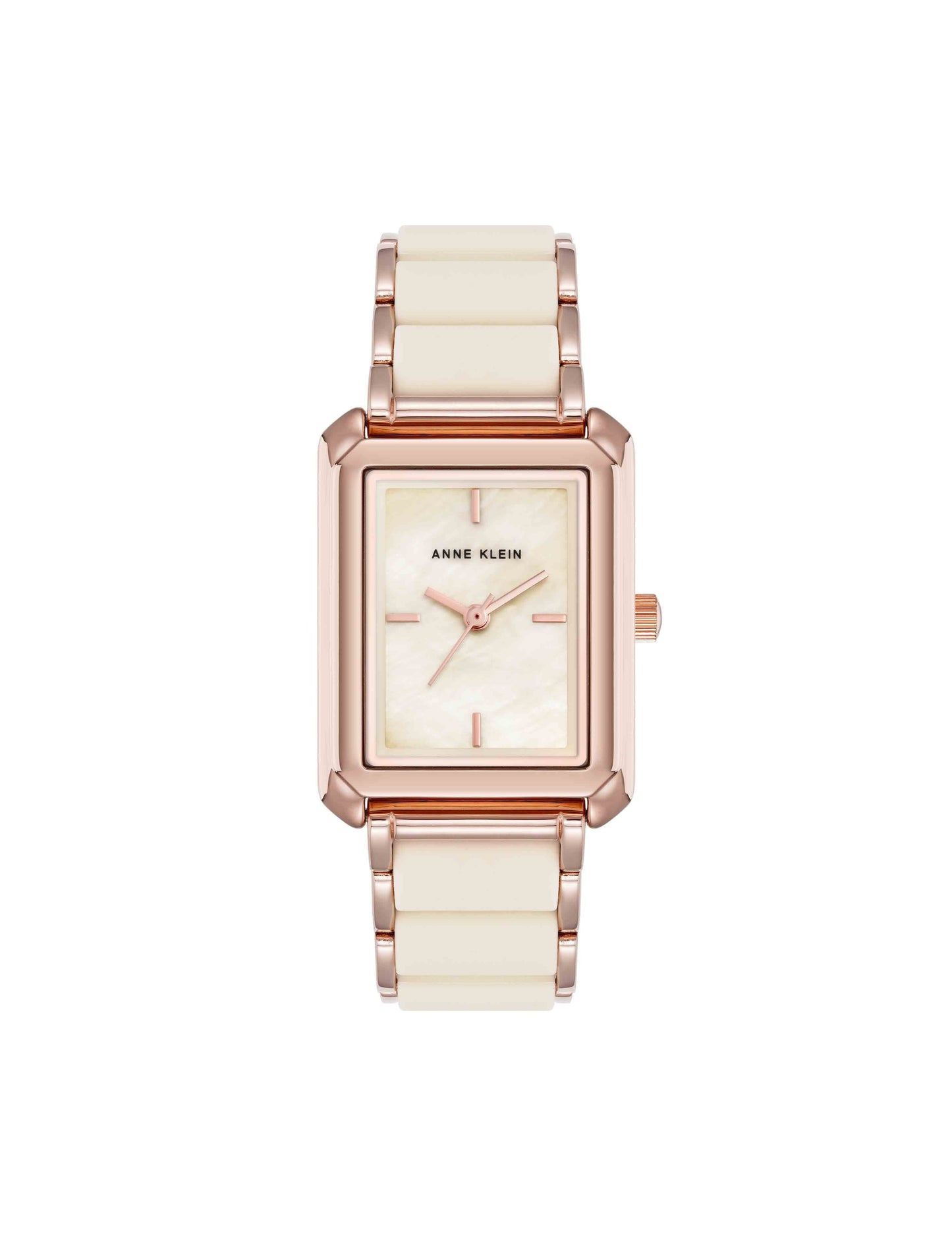 Anne Klein Rectangular Silicone Bracelet Watch