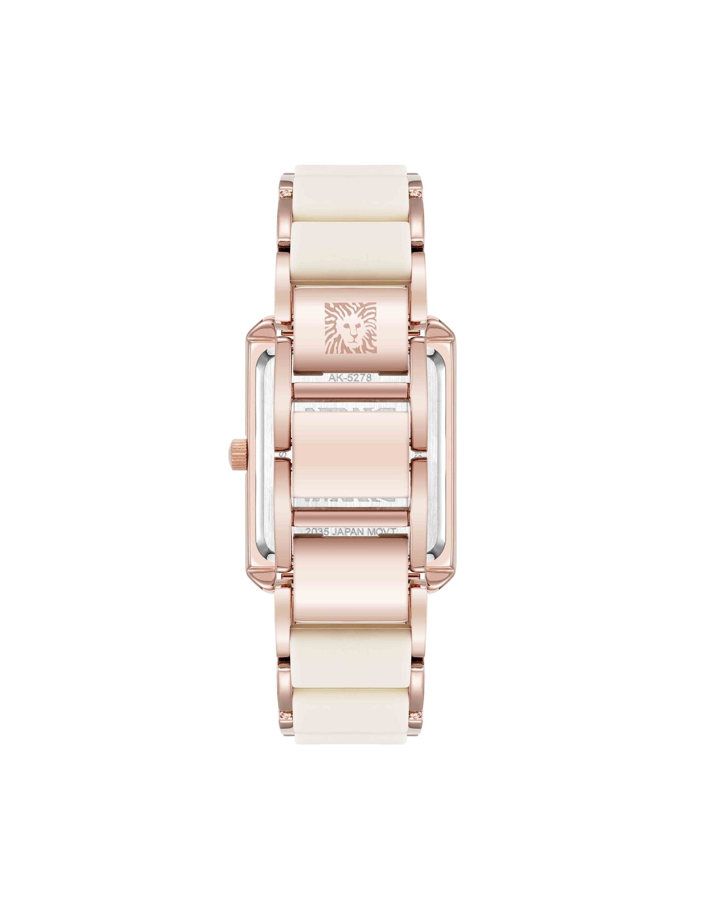 Anne Klein Rectangular Silicone Bracelet Watch