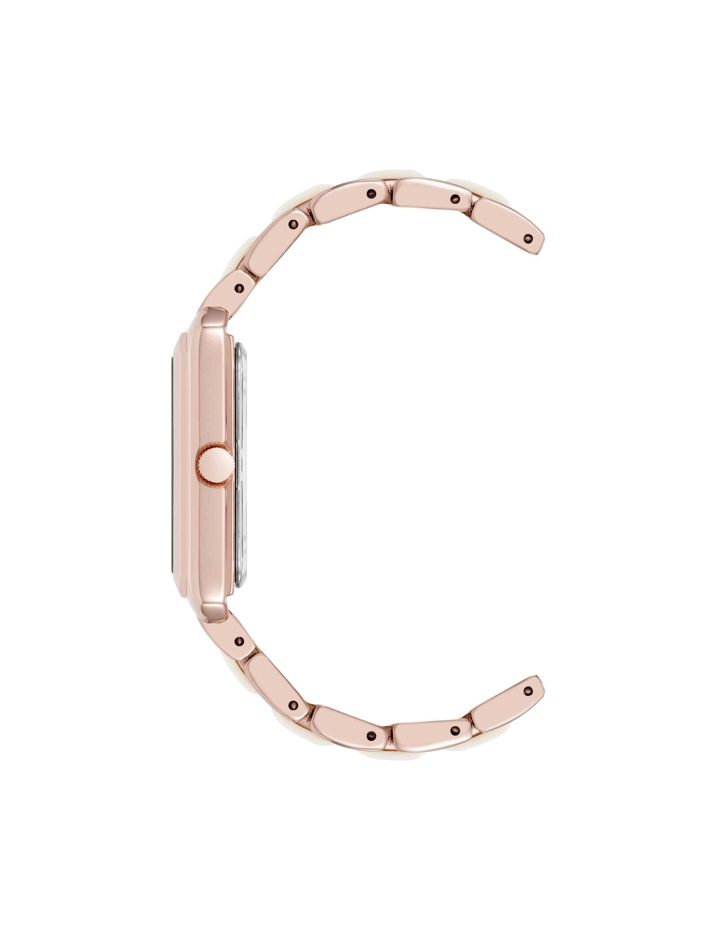 Anne Klein Rectangular Silicone Bracelet Watch