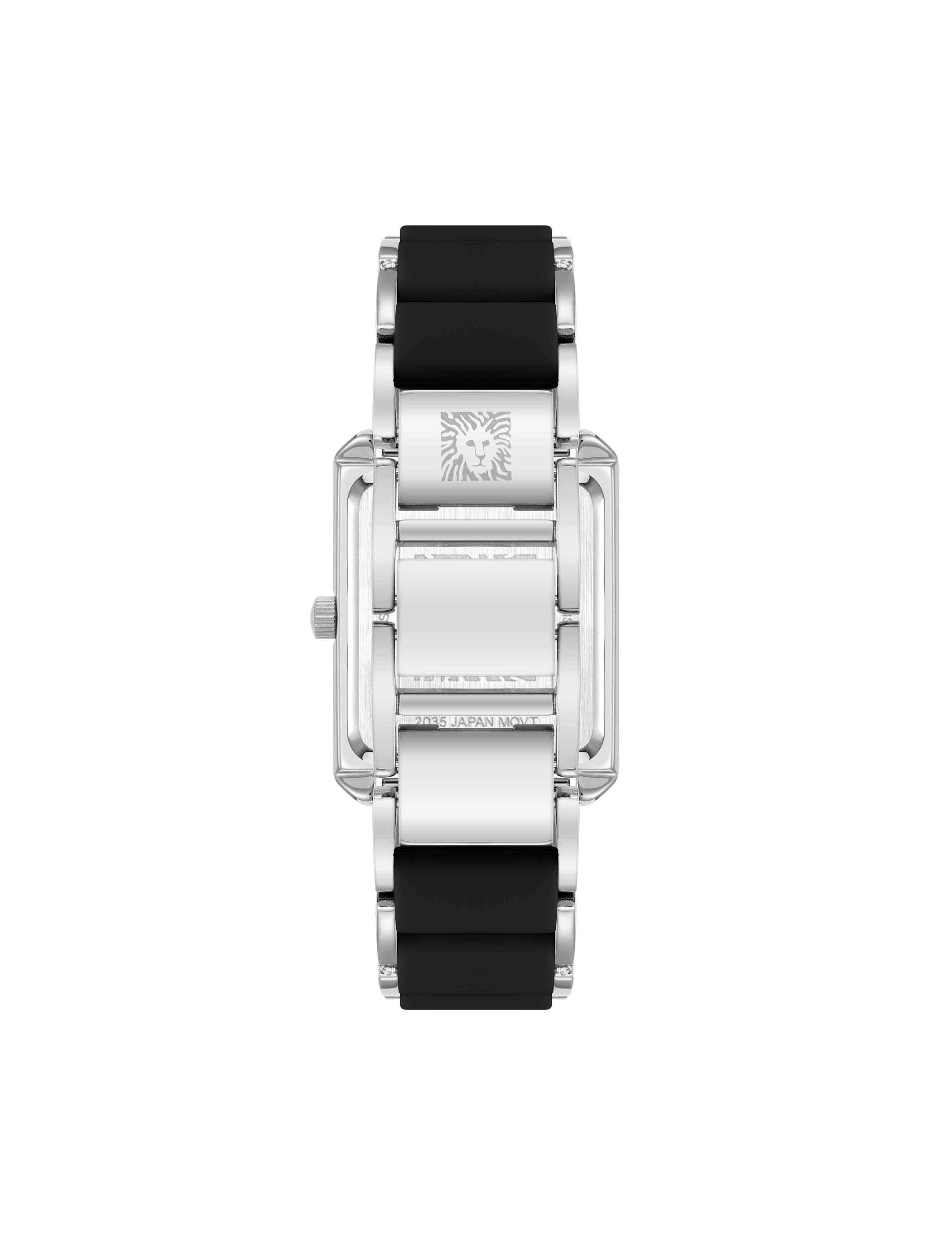 Anne Klein Rectangular Silicone Bracelet Watch