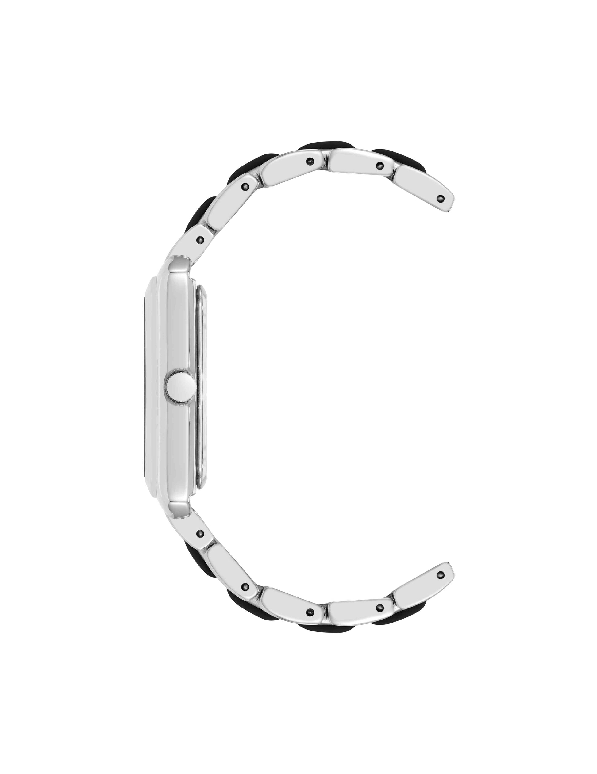Anne Klein Rectangular Silicone Bracelet Watch