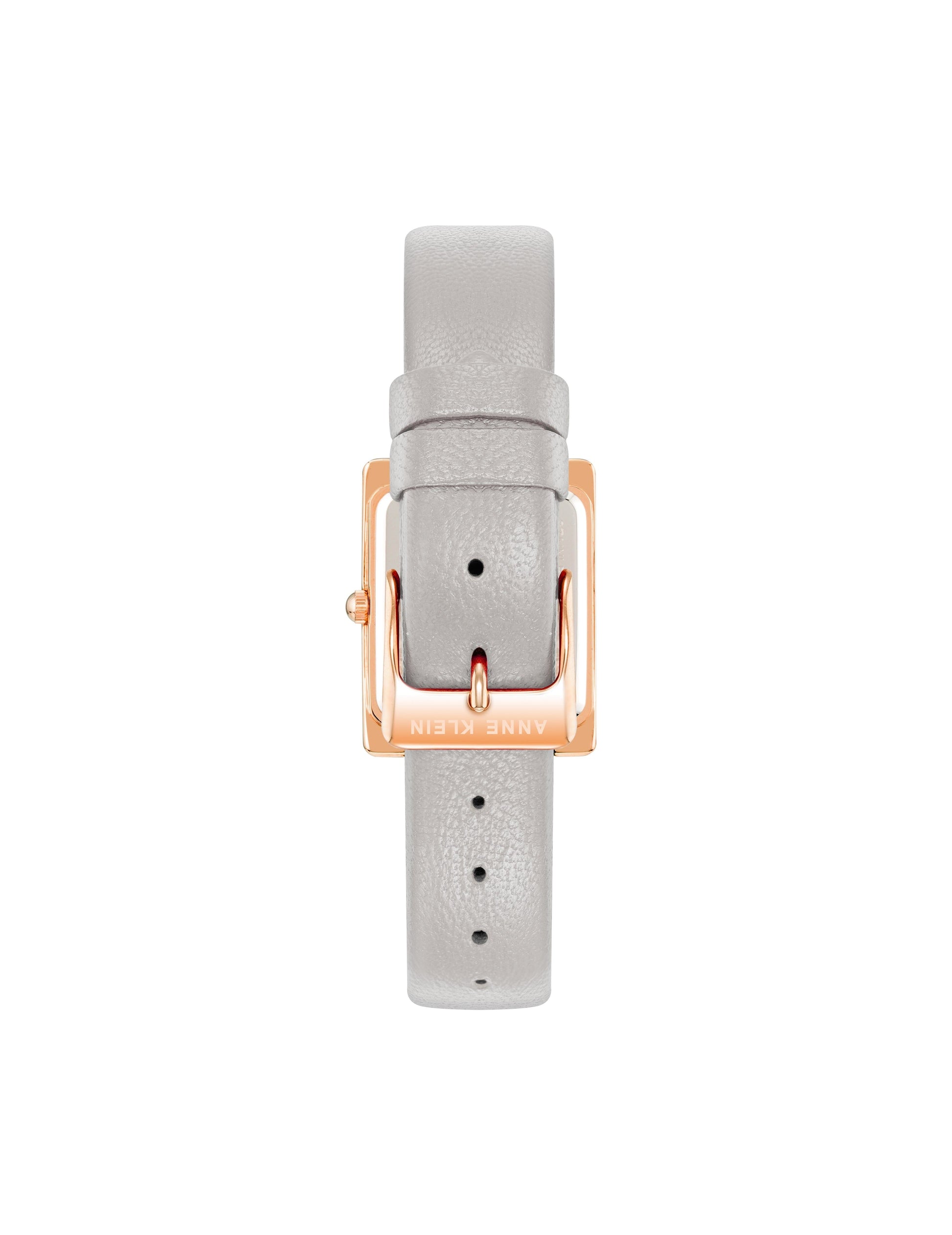 Anne Klein Rectangular Leather Strap Watch
