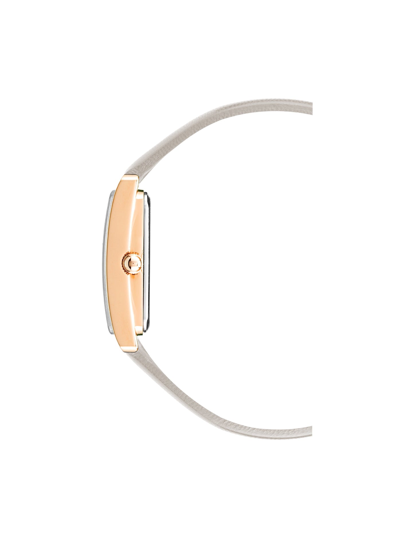 Anne Klein Rectangular Leather Strap Watch