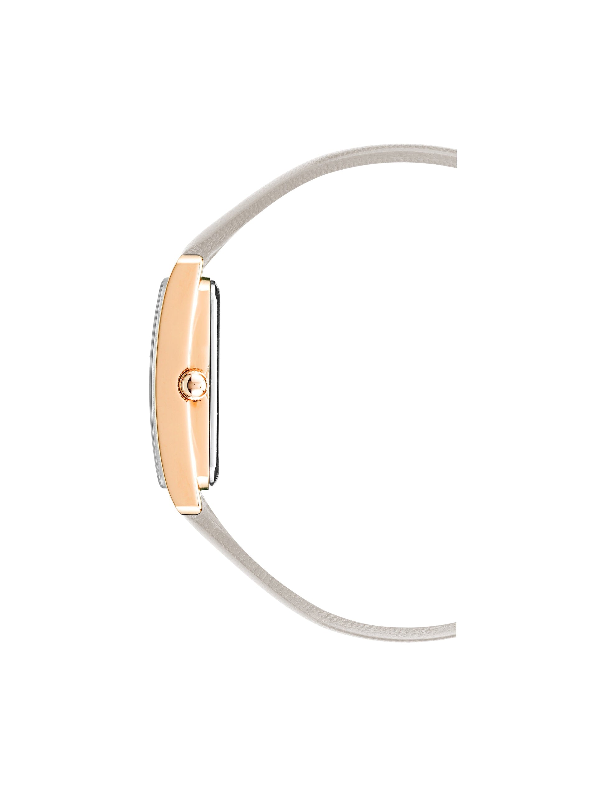 Anne Klein Rectangular Leather Strap Watch