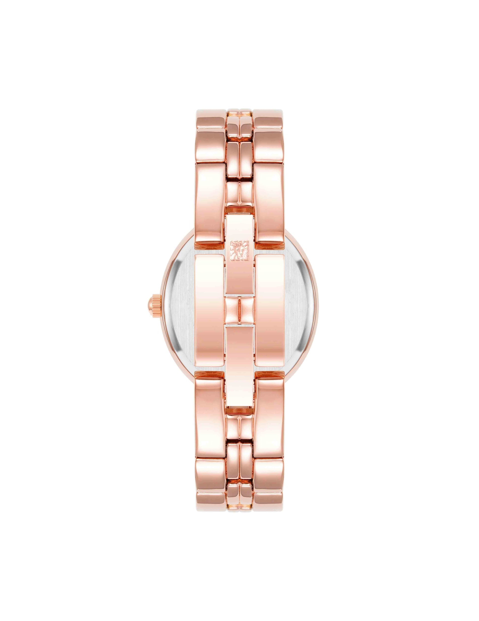 Anne Klein Minimalist Oval Case Watch in Rose Gold