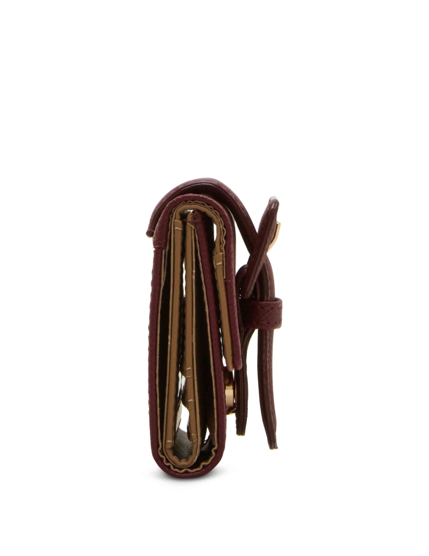 Anne Klein Covered Buckle Flap Wallet Gift Set, New Bordeaux