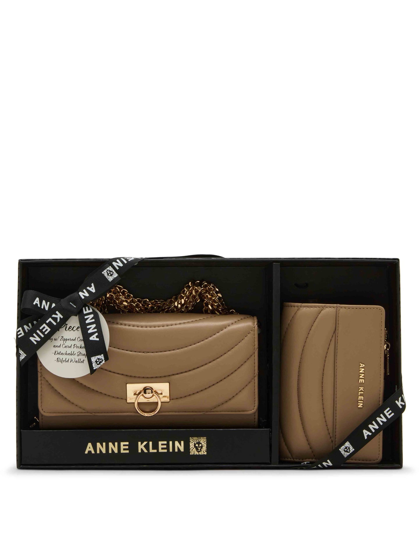 Anne Klein 2 Piece Gift Set with Flap Crossbody and Bifold Wallet