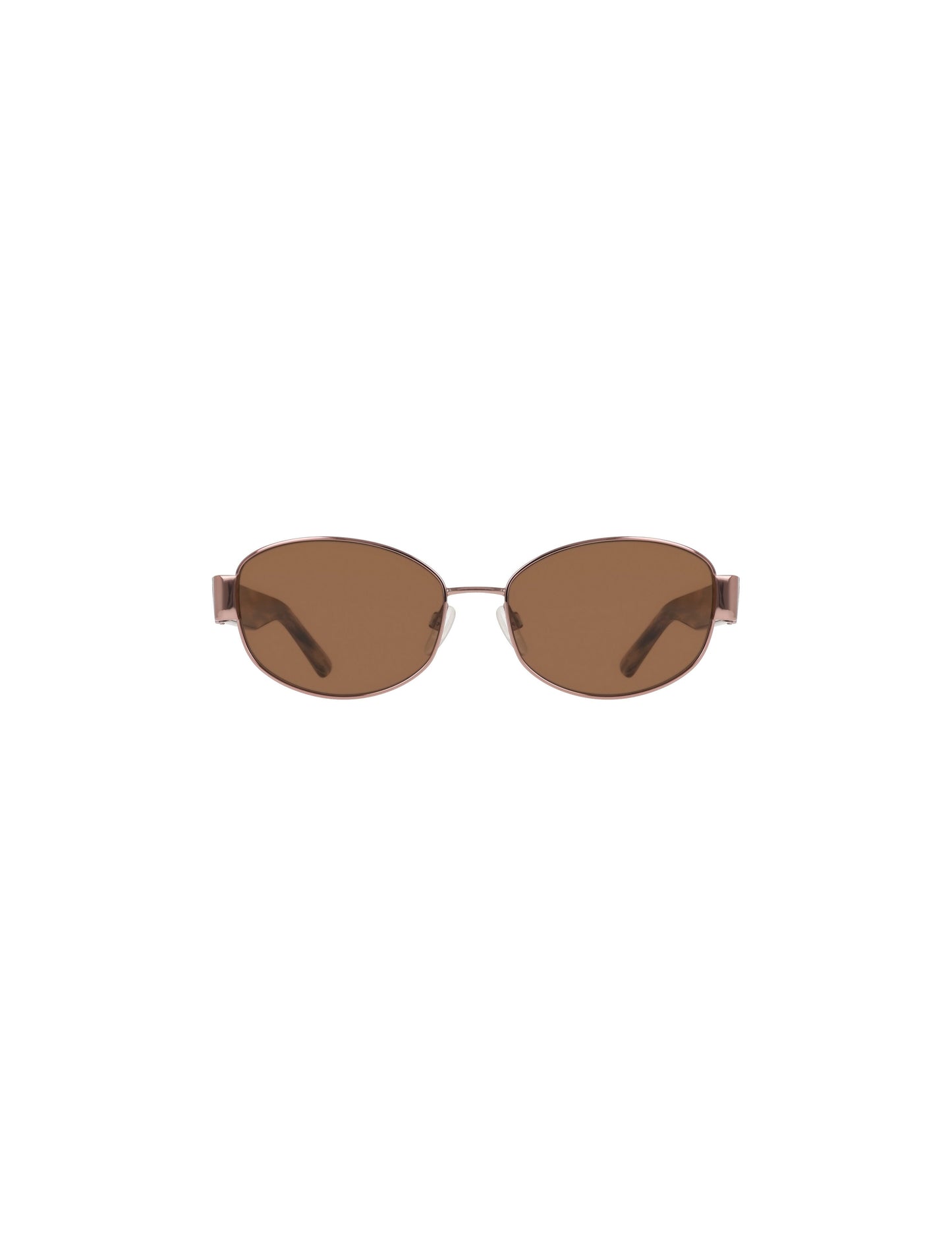 Anne Klein Oval Metal Frame Sunglasses