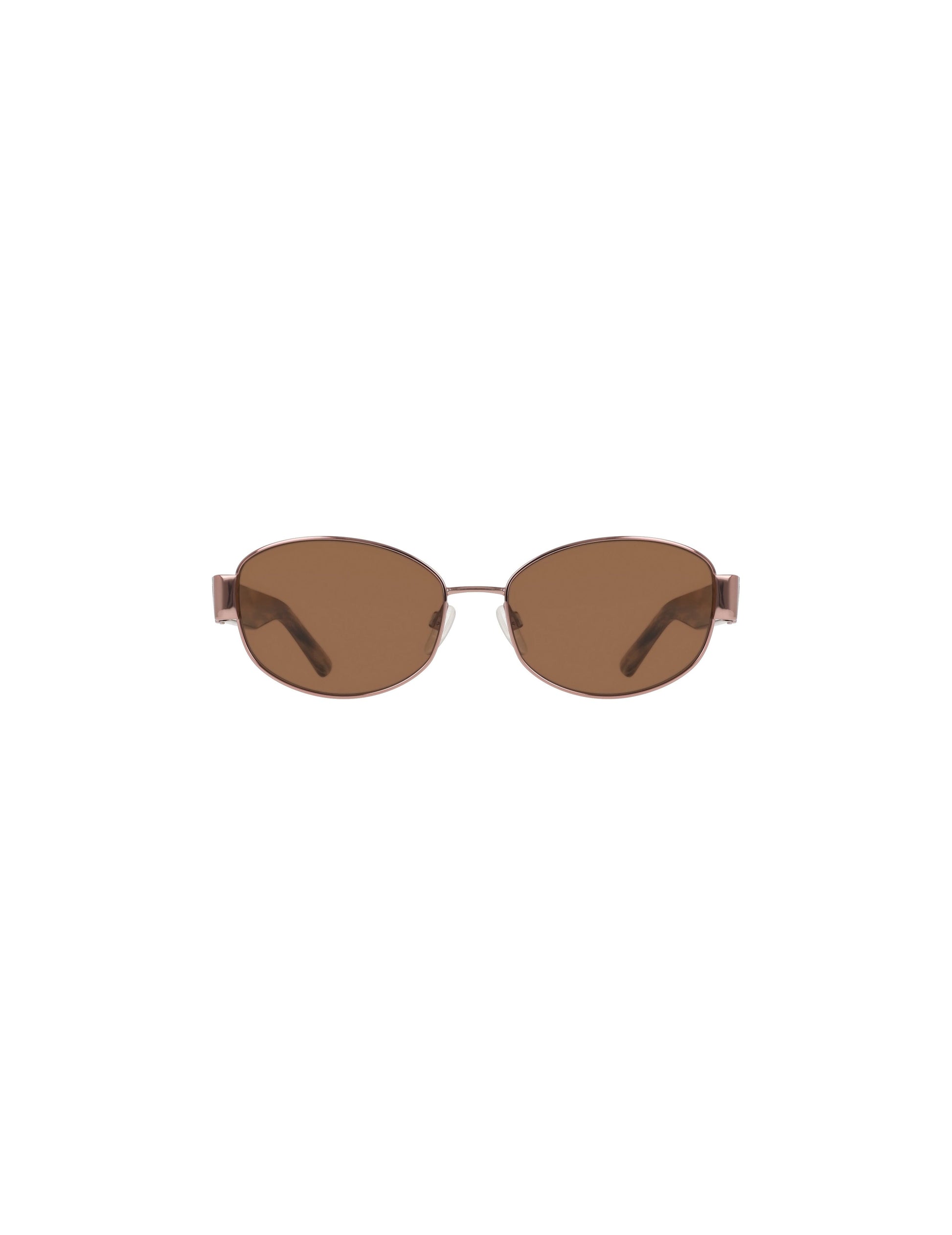 Anne Klein Oval Metal Frame Sunglasses