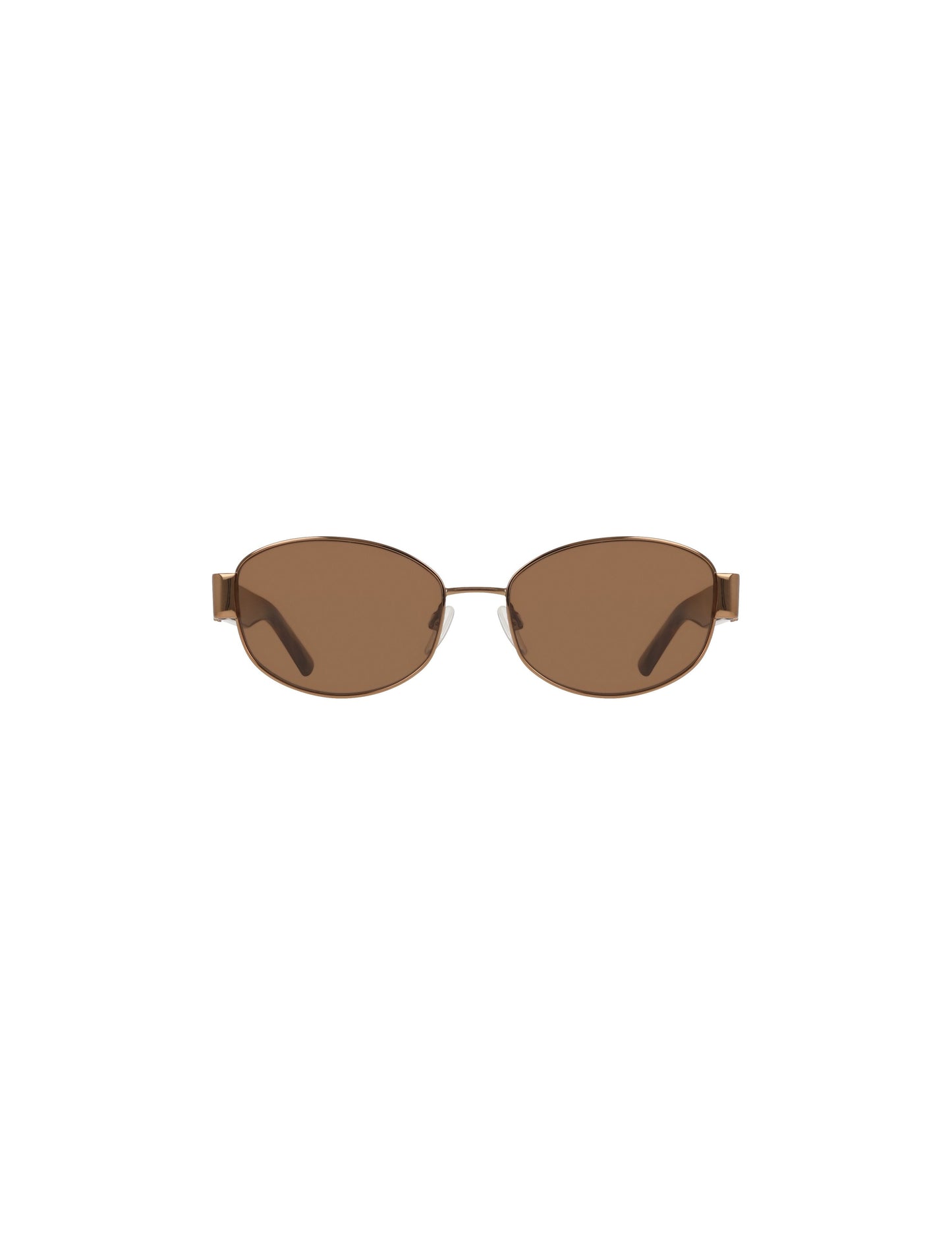 Anne Klein Oval Metal Frame Sunglasses