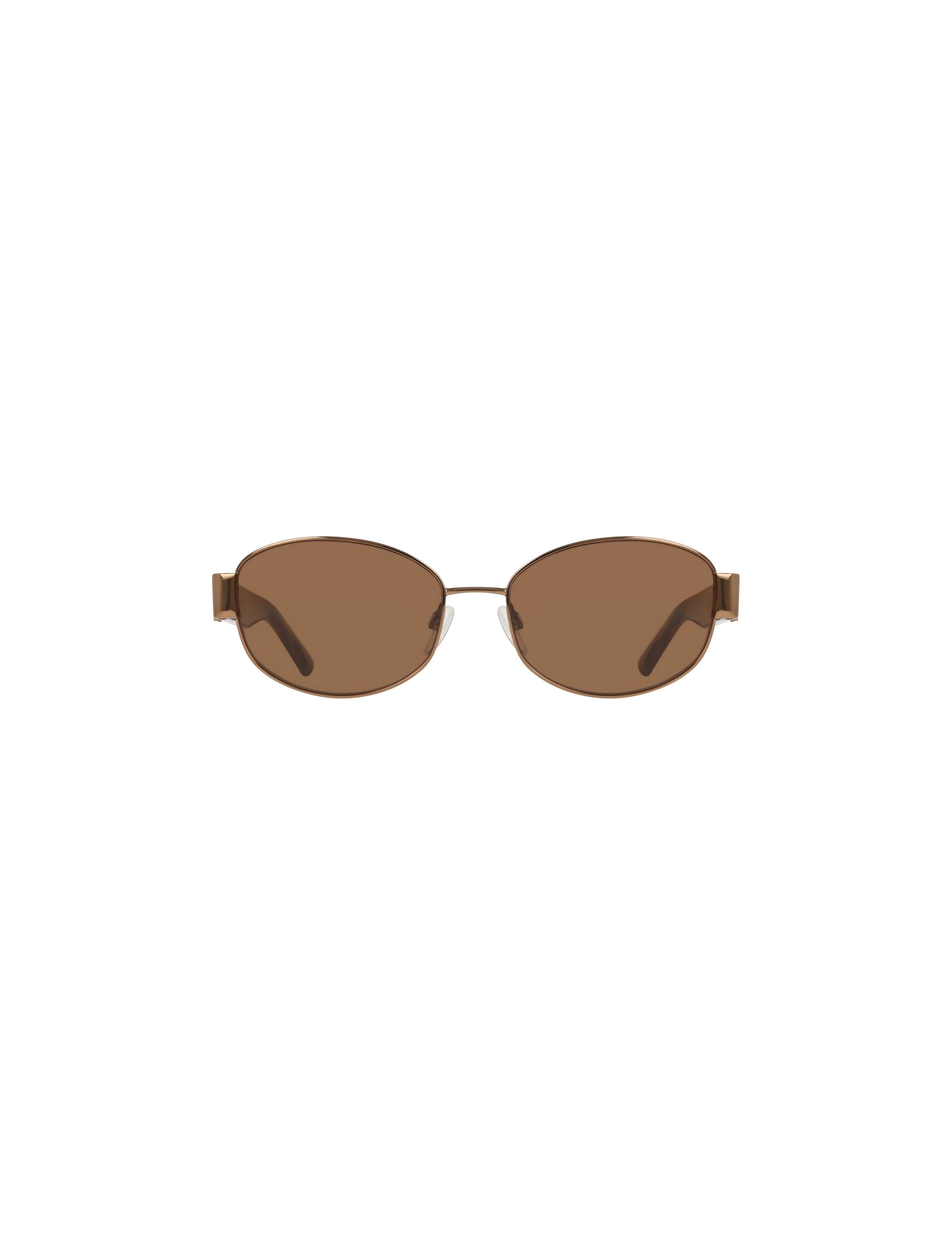 Anne Klein Oval Metal Frame Sunglasses