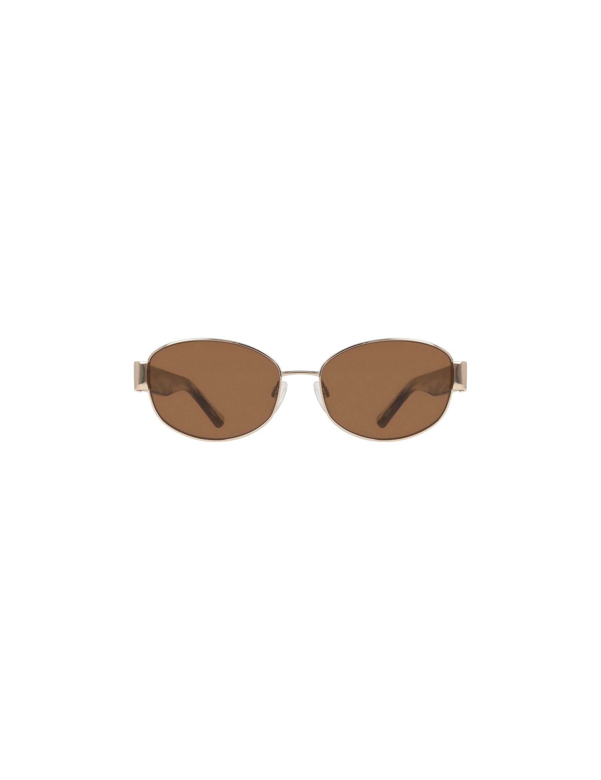 Anne Klein Oval Metal Frame Sunglasses