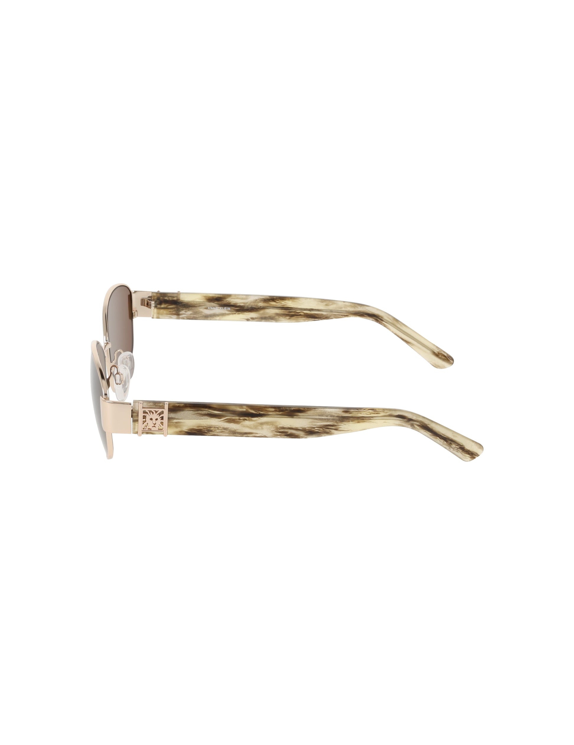 Anne Klein Oval Metal Frame Sunglasses