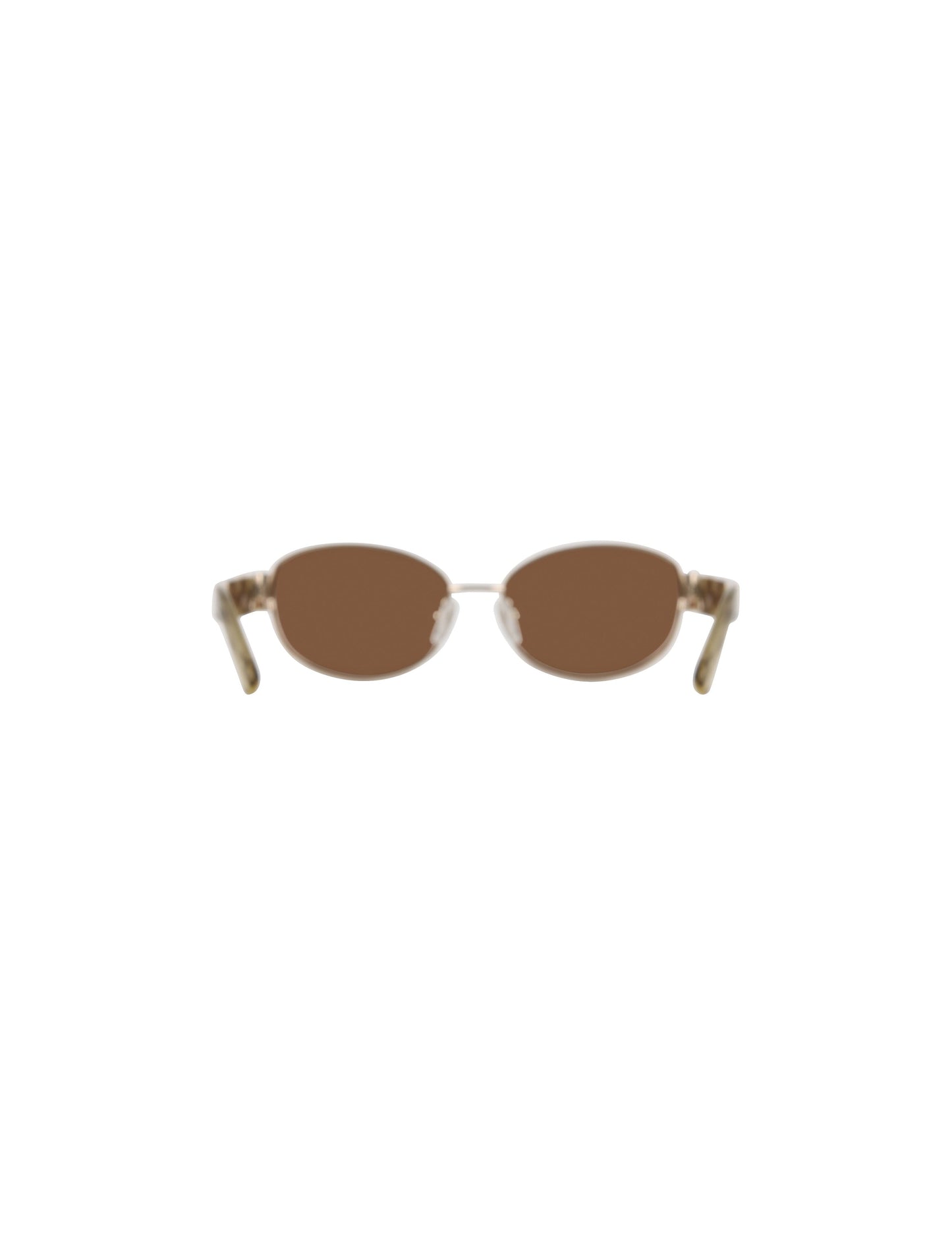 Anne Klein Oval Metal Frame Sunglasses