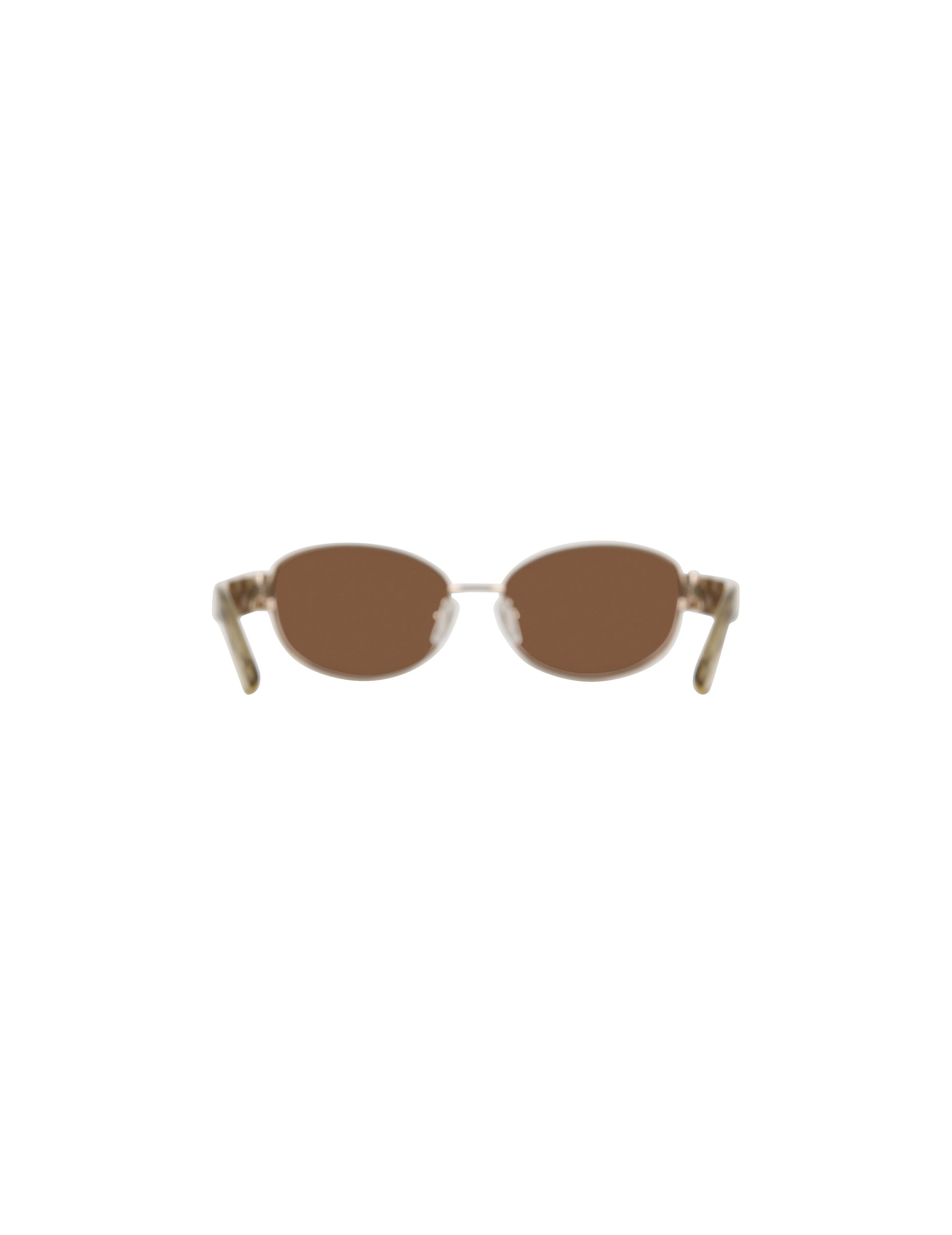 Anne Klein Oval Metal Frame Sunglasses
