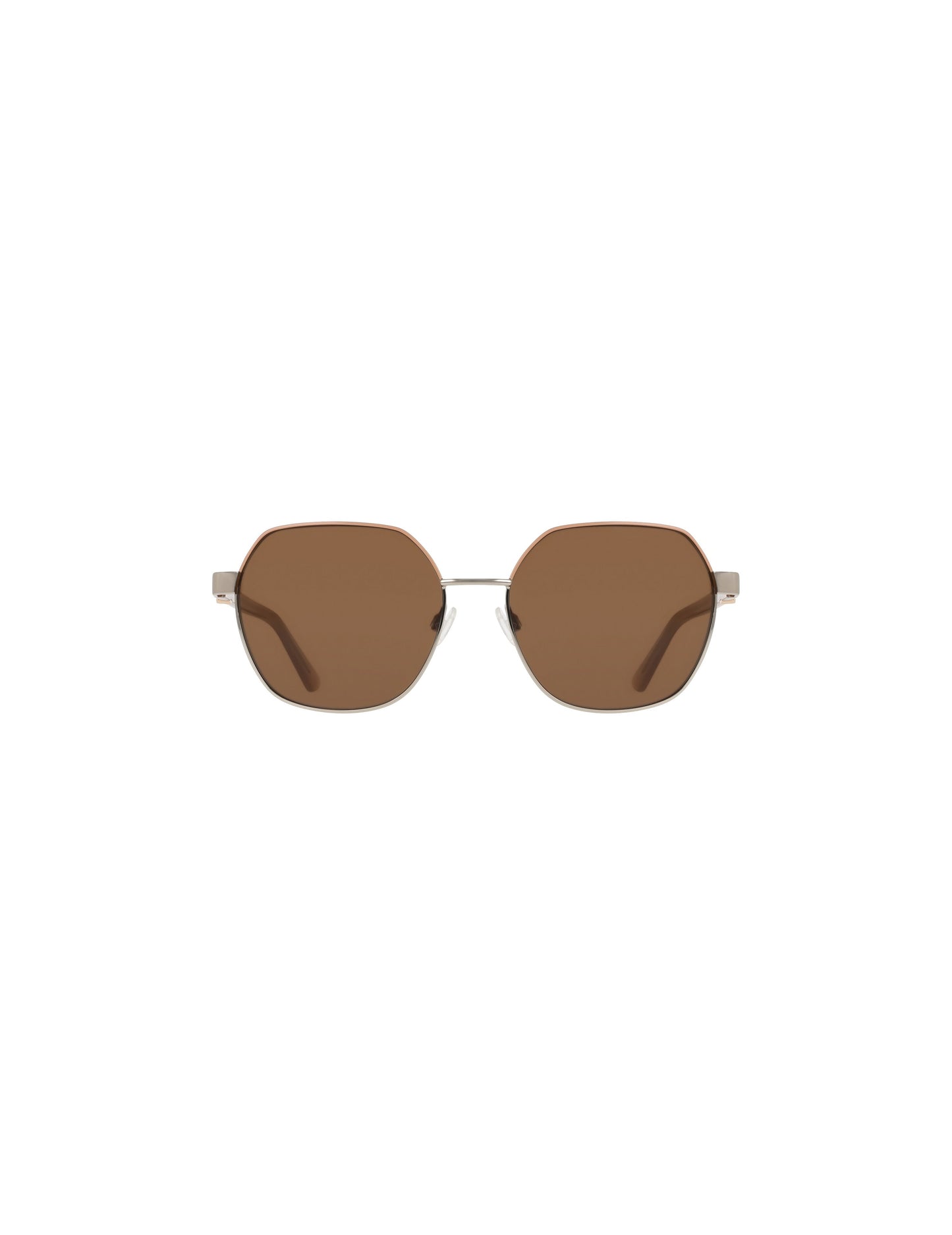 Anne Klein Two-Tone Square Metal Sunglasses
