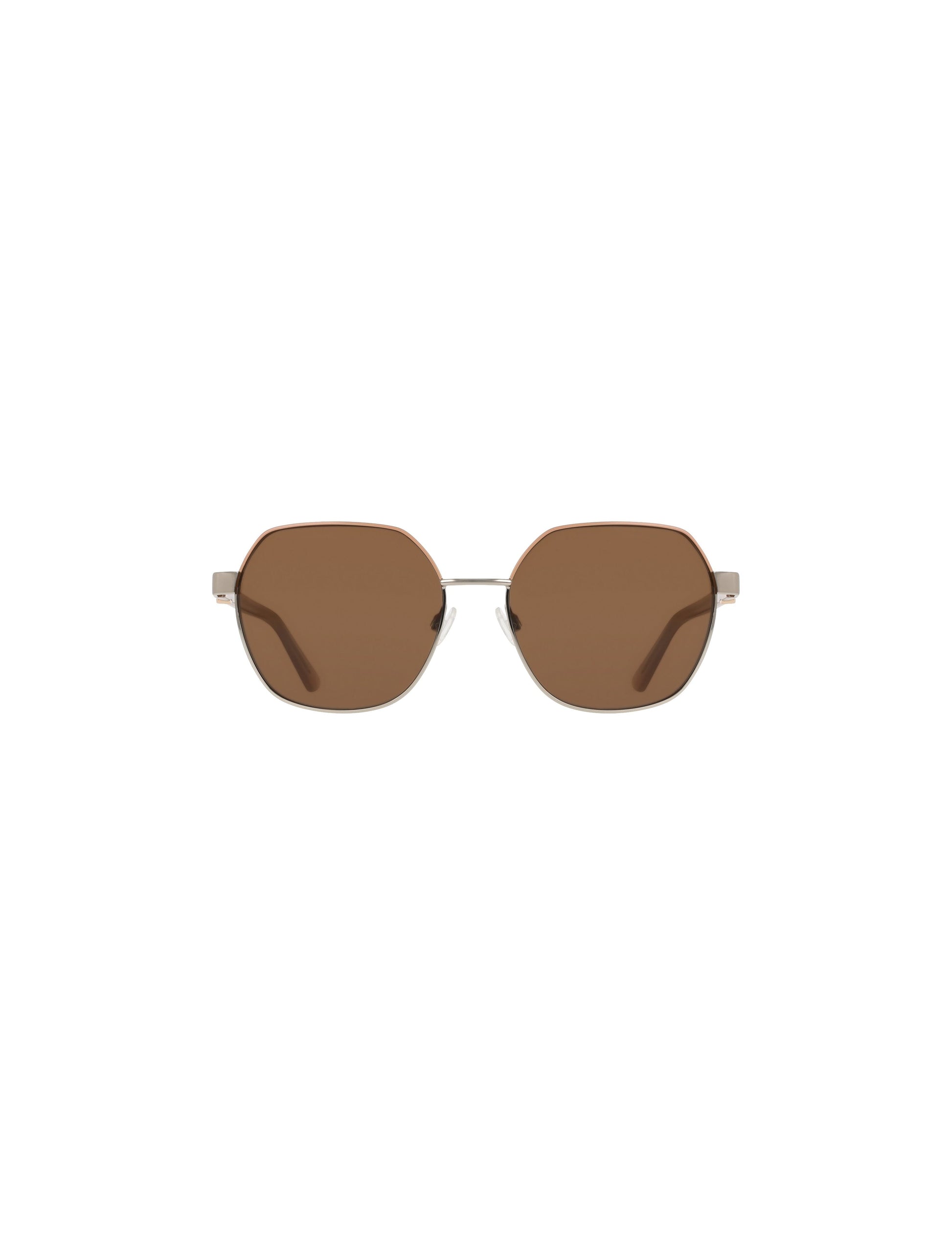 Anne Klein Two-Tone Square Metal Sunglasses