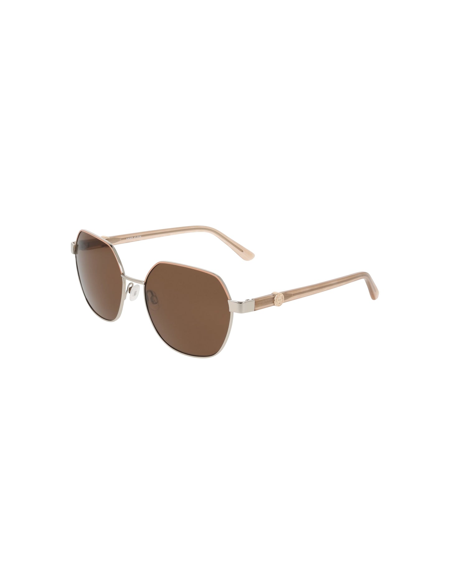 Anne Klein Two-Tone Square Metal Sunglasses