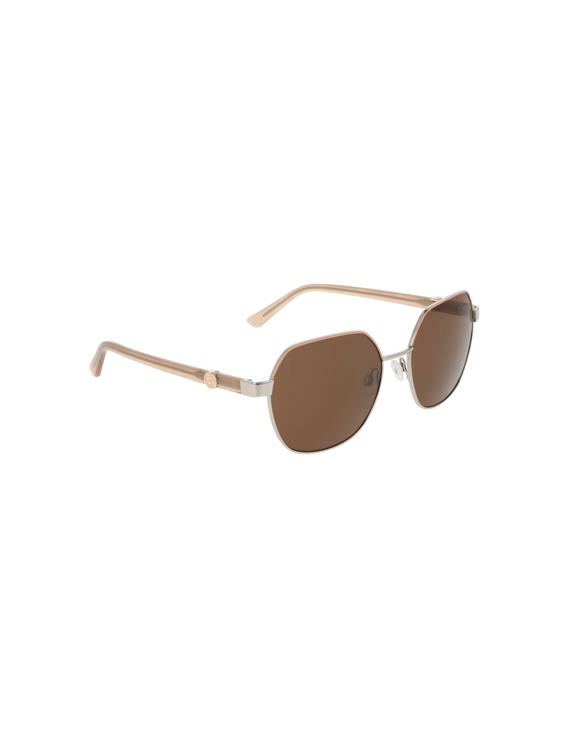 Anne Klein Two-Tone Square Metal Sunglasses