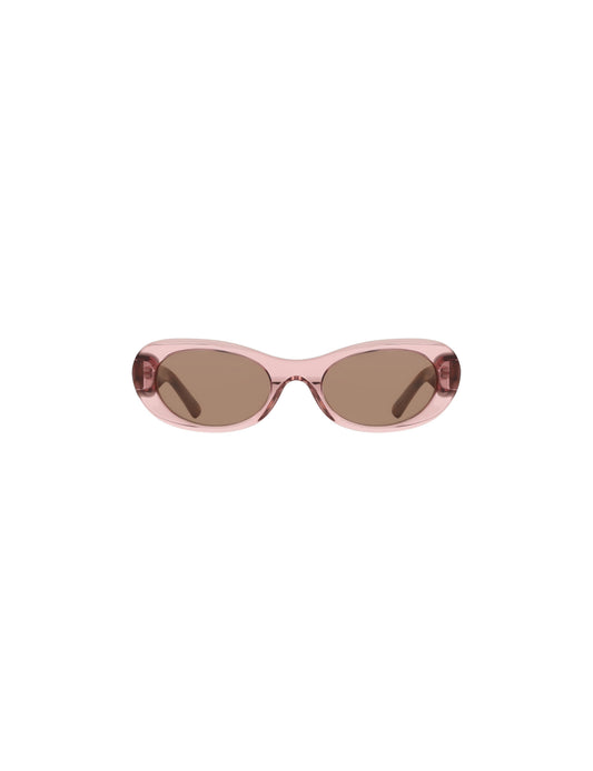Anne Klein Modern Oval Frame Sunglasses