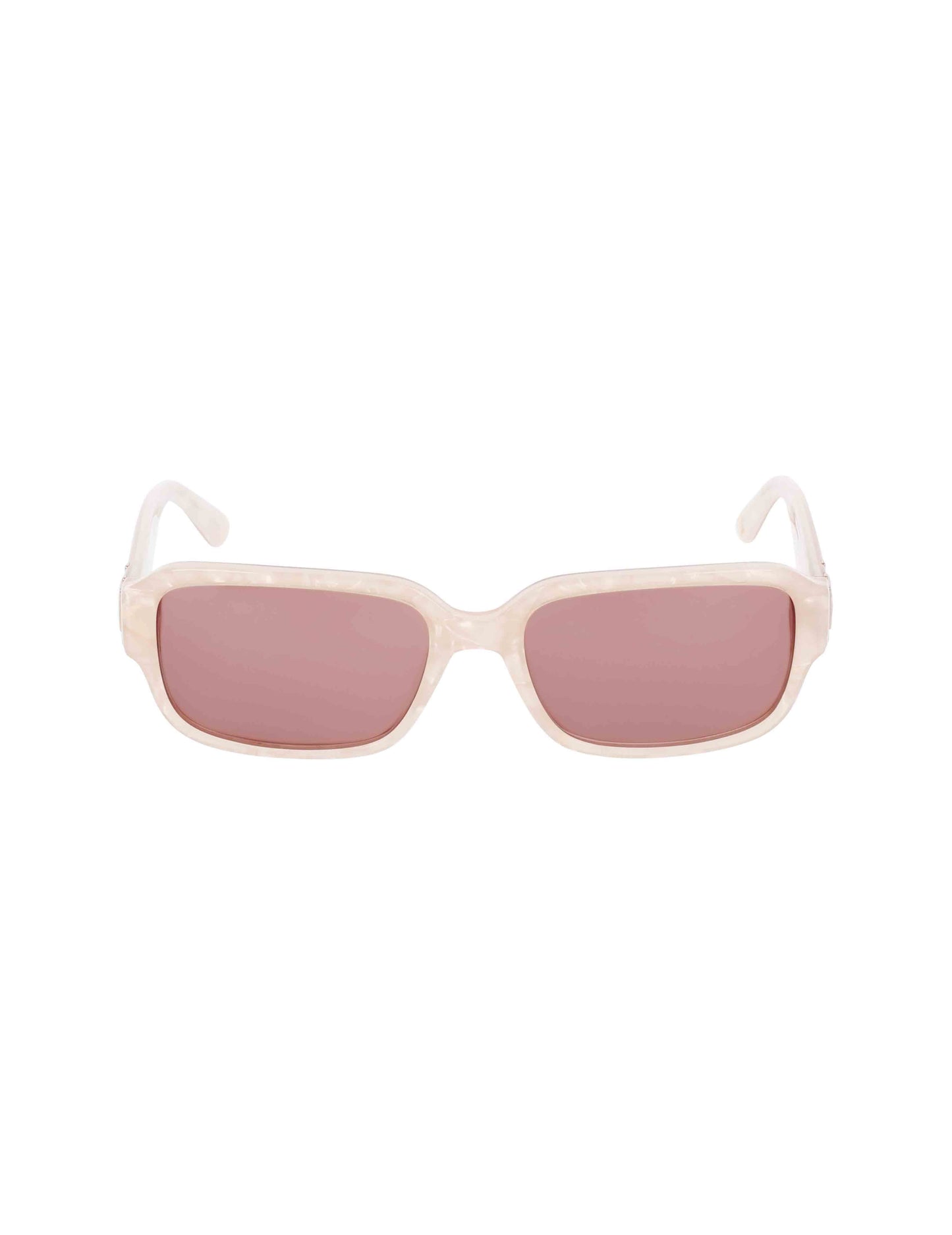 Anne Klein Narrow Rectangle Marbleized Sunglasses