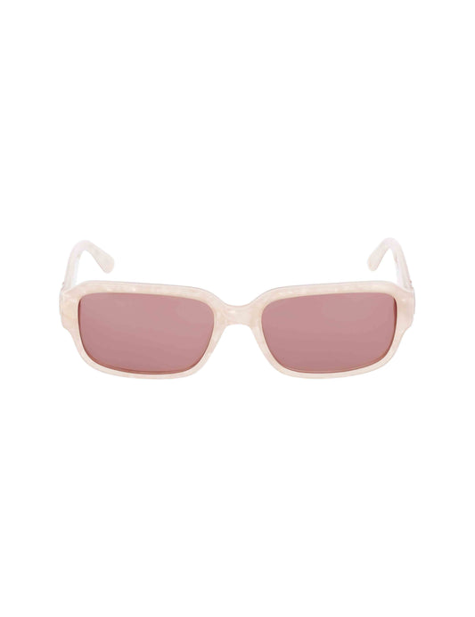 Anne Klein Narrow Rectangle Marbleized Sunglasses