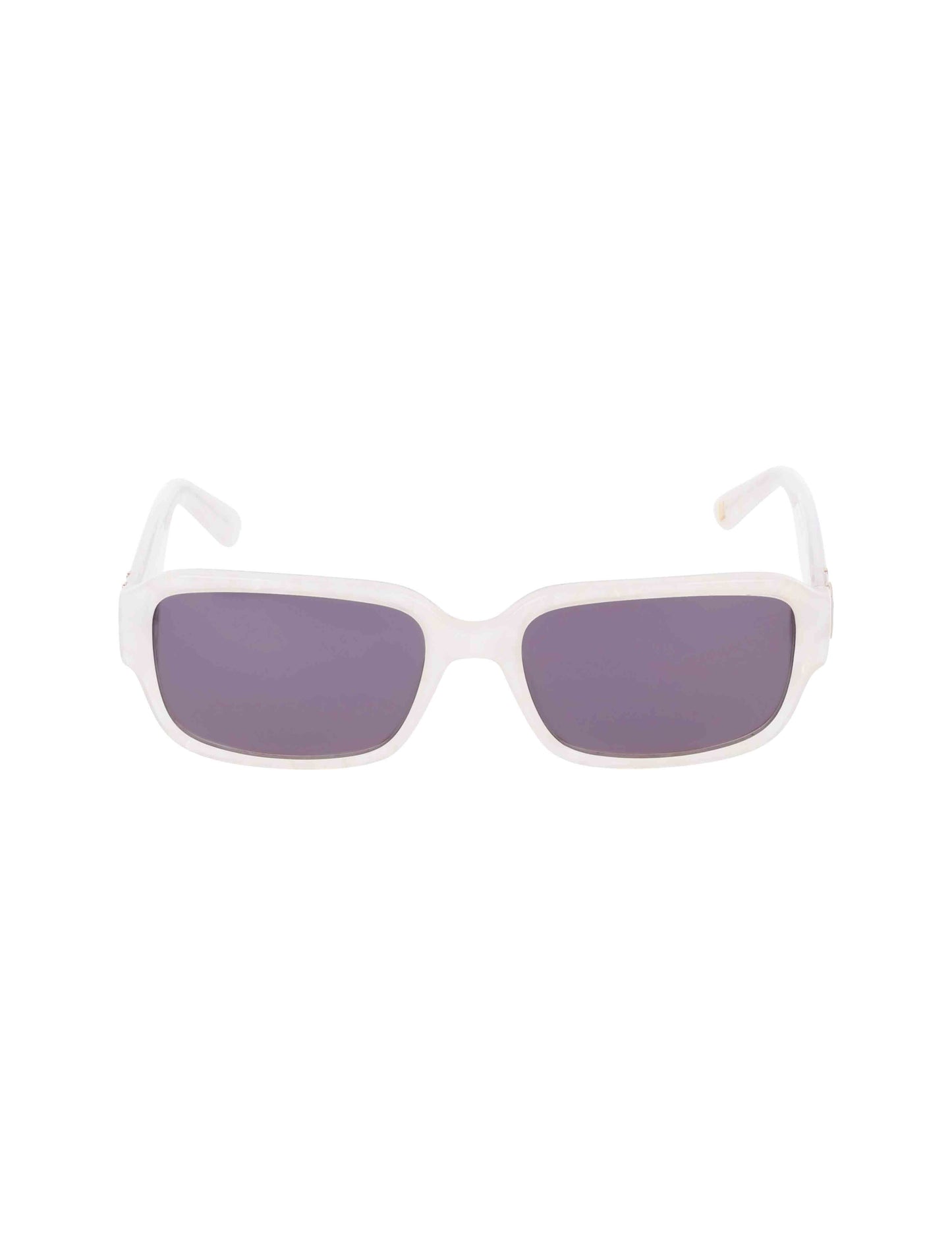 Anne Klein Narrow Rectangle Marbleized Sunglasses