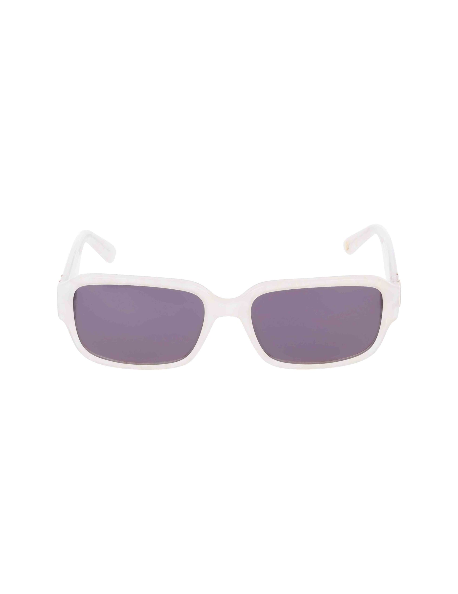 Anne Klein Narrow Rectangle Marbleized Sunglasses