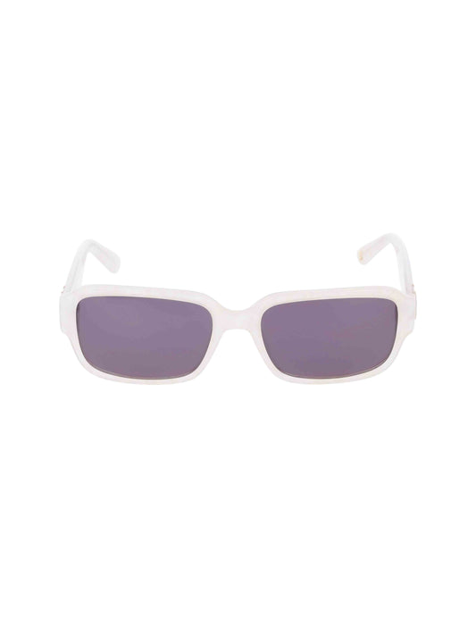 Anne Klein Narrow Rectangle Marbleized Sunglasses
