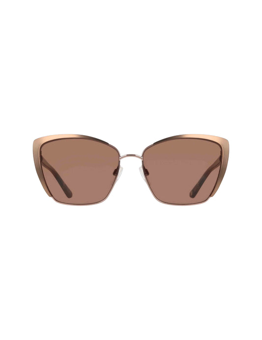 Anne Klein Elegant Metal Cat-Eye Sunglasses