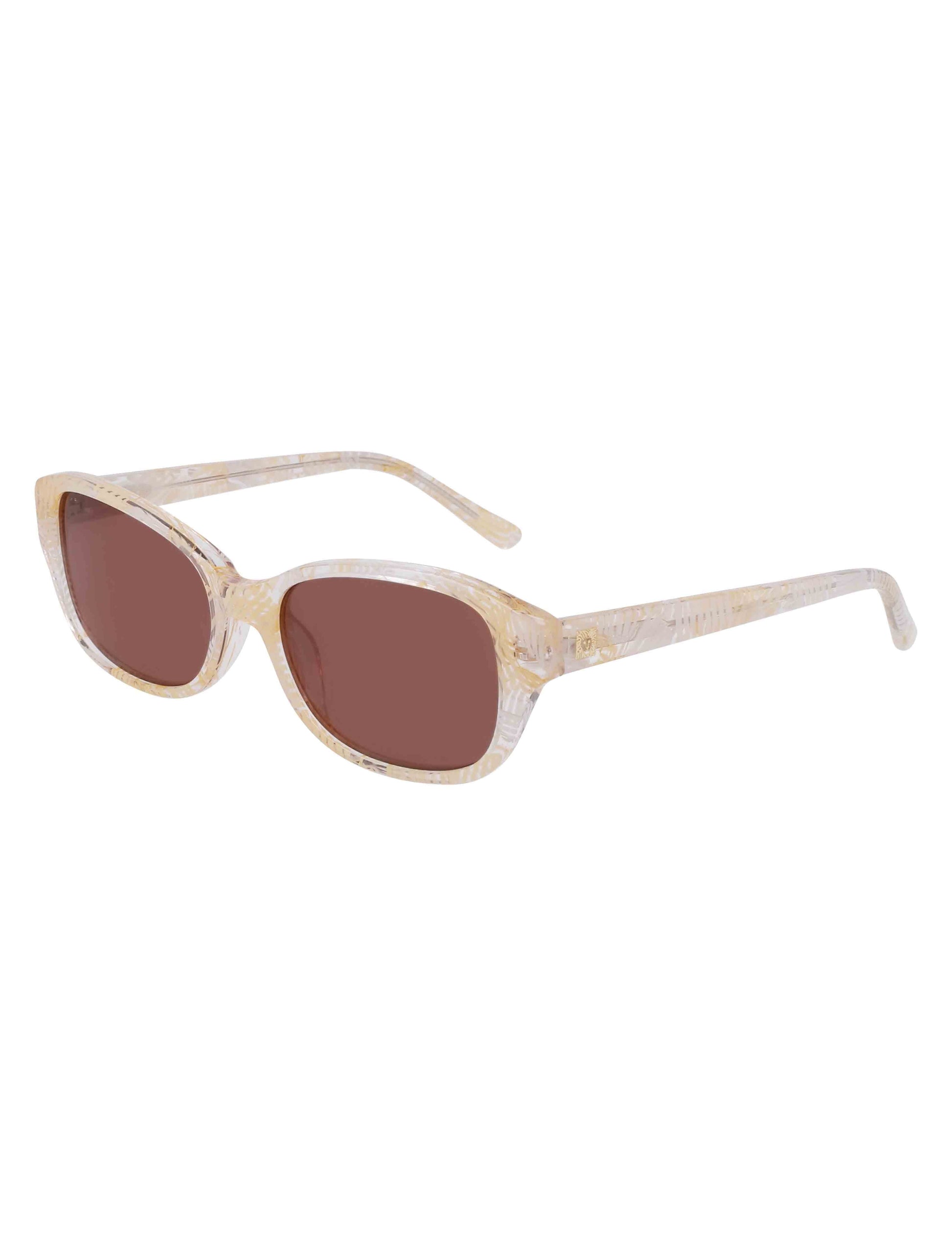 Anne Klein Narrow Rounded Rectangle Sunglasses