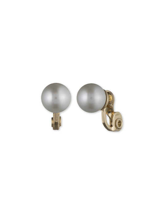 Anne Klein 10MM Faux Pearl Clip-On Earrings