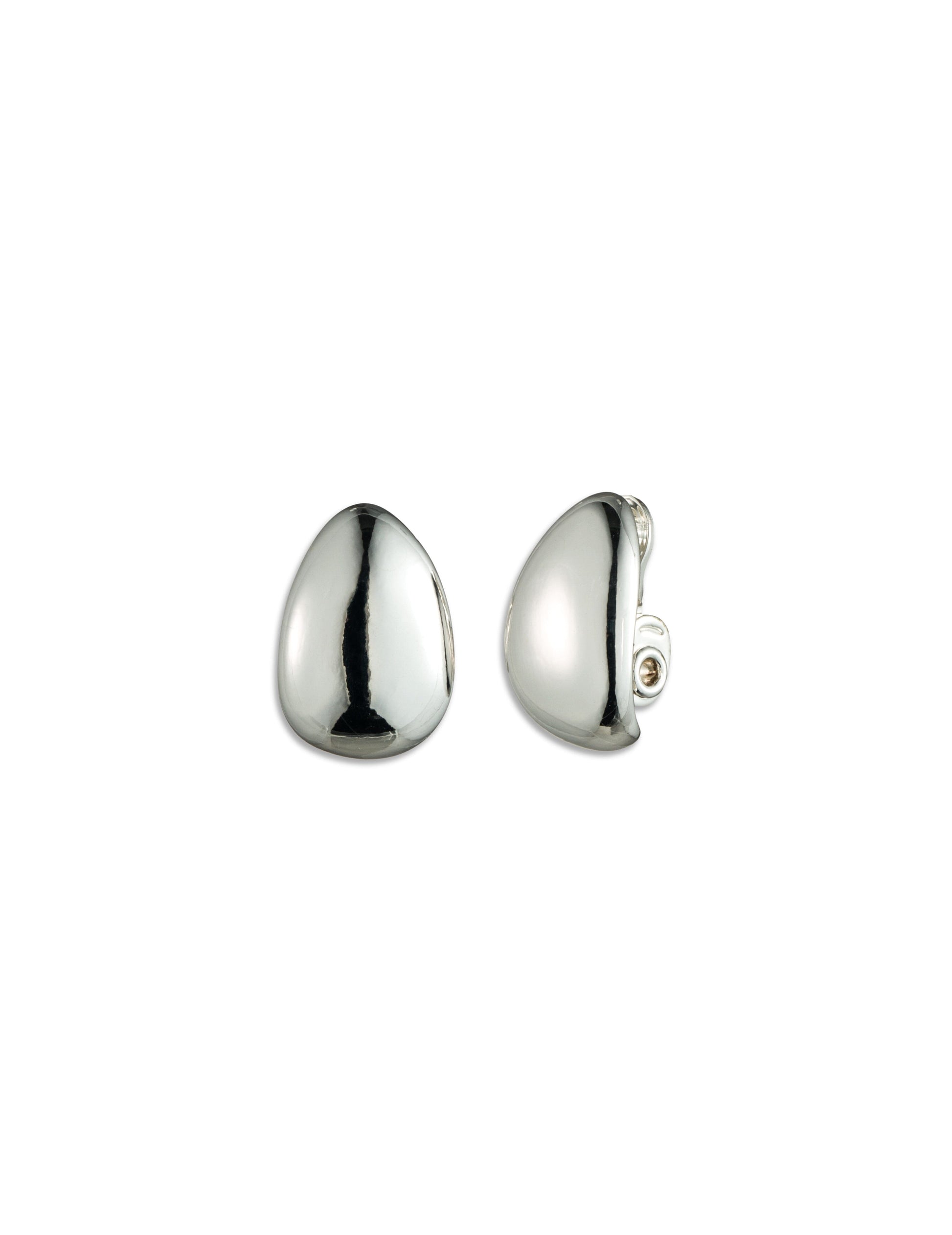 Anne Klein Silver Hoop Clip Earrings