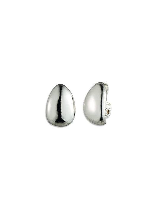 Anne Klein Silver Hoop Clip Earrings