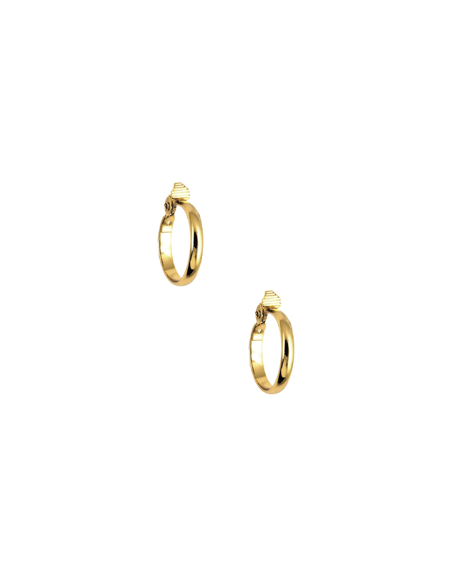 Anne Klein Medium Wide Hoop Clip Earrings