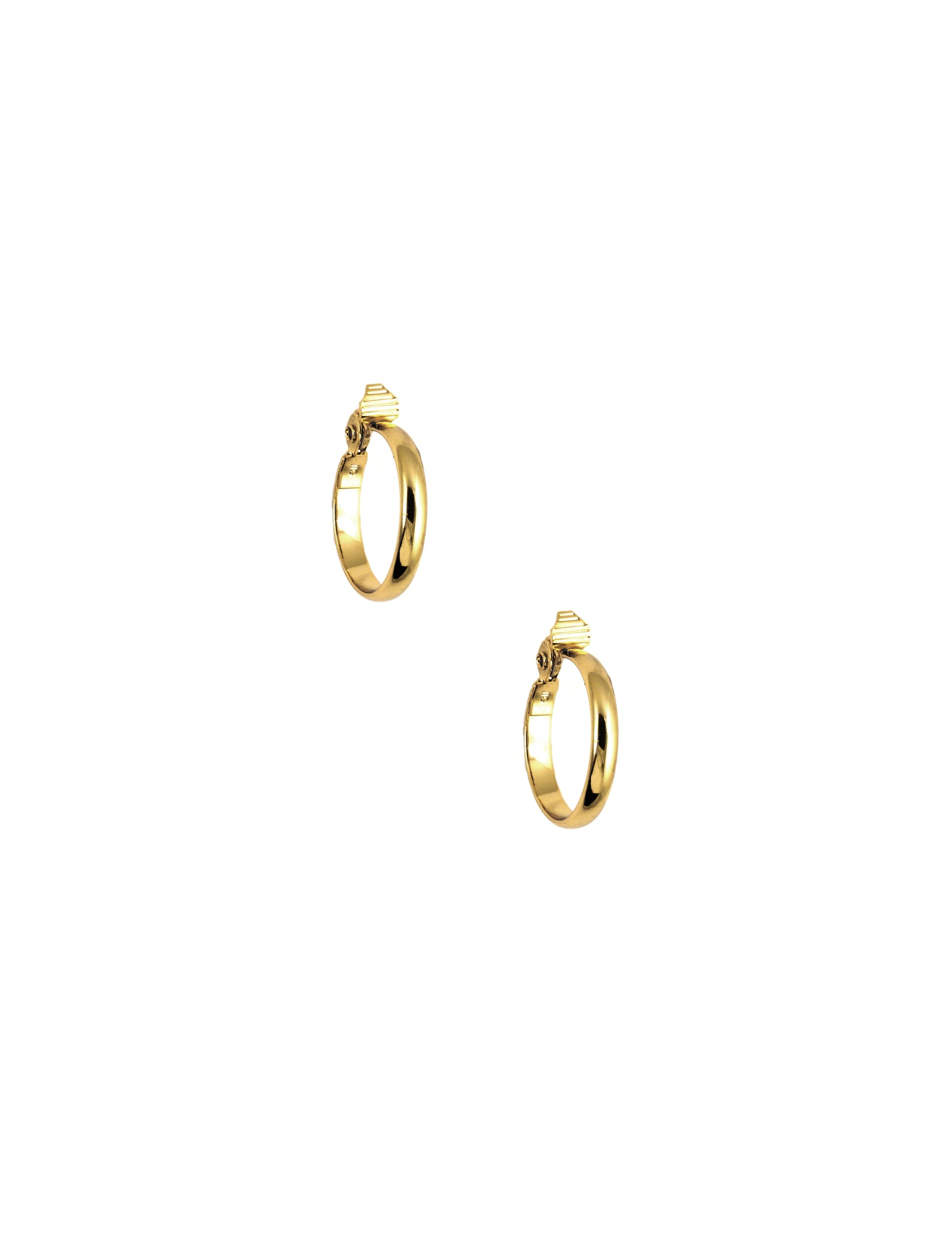 Anne Klein Medium Wide Hoop Clip Earrings