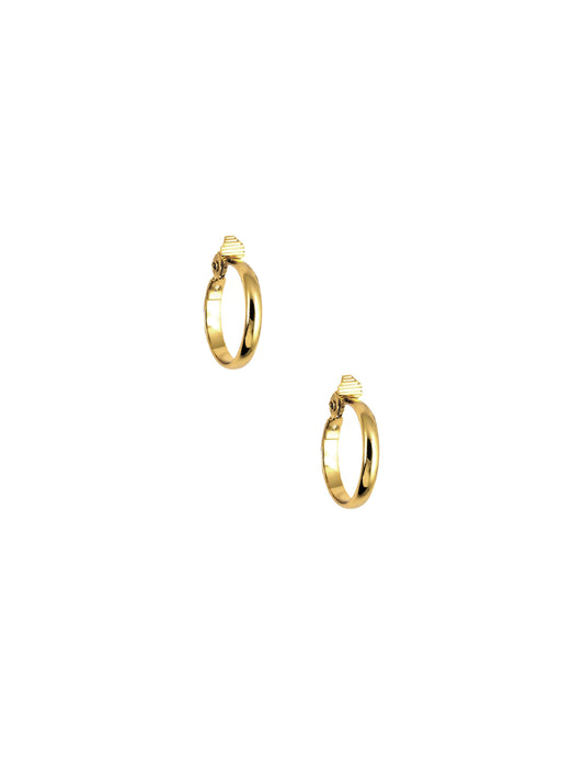 Anne Klein Medium Wide Hoop Clip Earrings