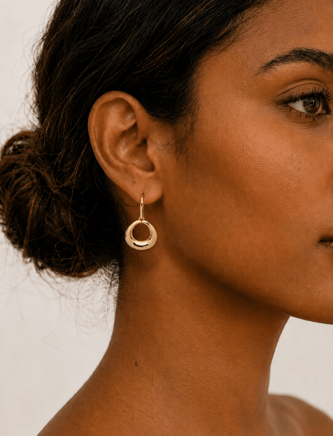 Anne Klein Bevel Oval Drop Earrings