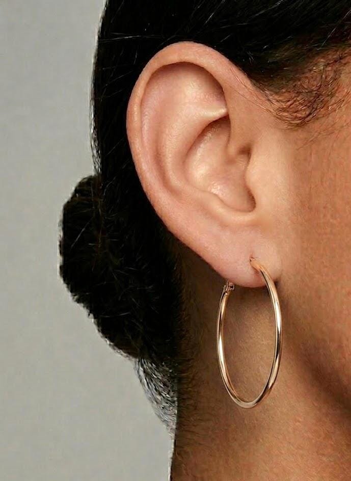 Anne Klein Medium Gold-Tone Hoop Earrings