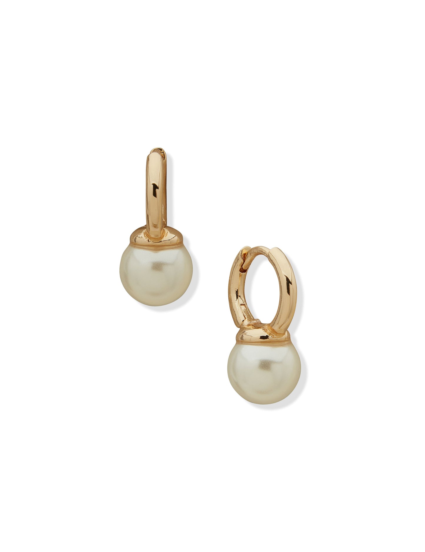 Anne Klein Hoop with Pearl Drop Earrings